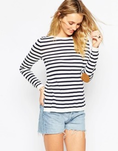 striped sweater with patches asos